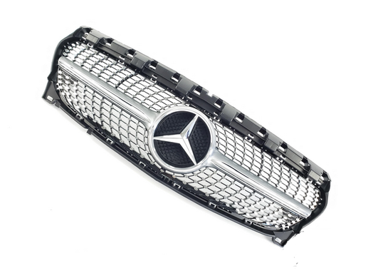 Решетка радиатора Mercedes W117 стиль Diamond Silver (2017-...) тюнинг фото