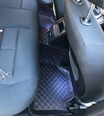 Килимки салону Audi A4 B9 замінник шкіри  тюнінг фото