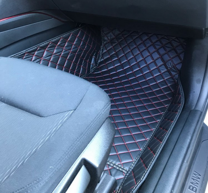 Коврики салона Audi A4 B9 заменитель кожи тюнинг фото