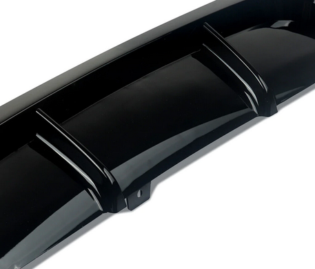 Накладка (диффузор) заднего бампера BMW E90 M Sport черный глянец (05-13 г.в.) тюнинг фото
