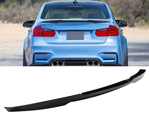 Спойлер багажника BMW F30 стиль M4 черный глянцевый (ABS-пластик) тюнинг фото