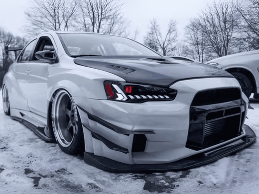 Оптика передня, фари на Mitsubishi Lancer (2008-2016) з DRL тюнінг фото