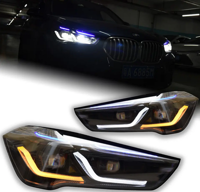 Оптика передняя, фары BMW X1 F48 F49 Full LED стиль Laser (2015-...) тюнинг фото
