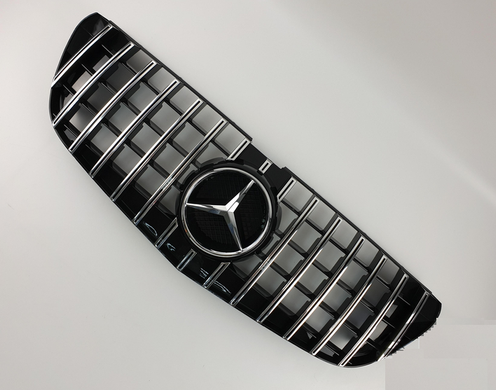 Решітка радіатора Mercedes Vito W447 стиль GT Chrome Black (14-19 р.в.) тюнінг фото