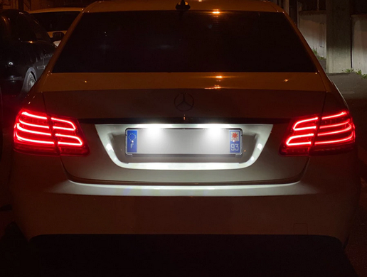 Подсветка номера Mercedes W117/ W204/ W205/ W212/ W216 /W218 /W221 /W222 тюнинг фото