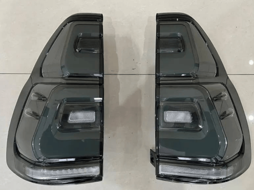 Оптика задняя, LED фонари Toyota Land Cruiser Prado 120 дымчатые в стиле 2018+ тюнинг фото