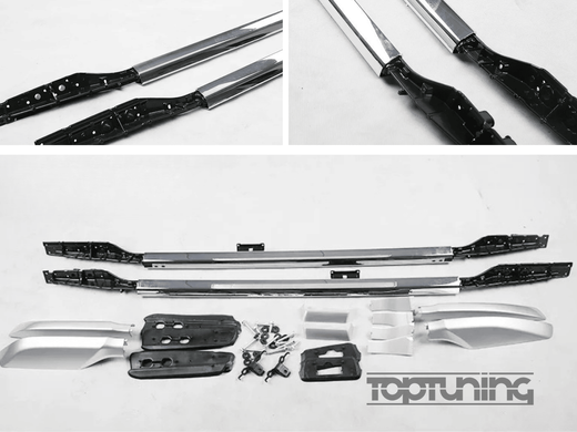 Рейлинги на крышу Toyota Land CRUISER PRADO 150 (2010-2023) хром тюнинг фото