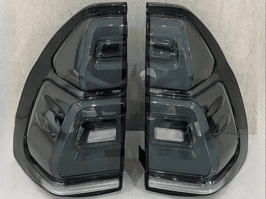 Оптика задняя, LED фонари Toyota Land Cruiser Prado 120 дымчатые в стиле 2018+ тюнинг фото