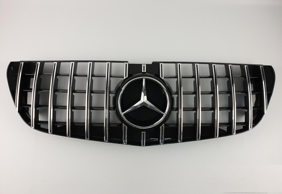 Решетка радиатора Mercedes Vito W447 стиль GT Chrome Black (14-19 г.в.) тюнинг фото