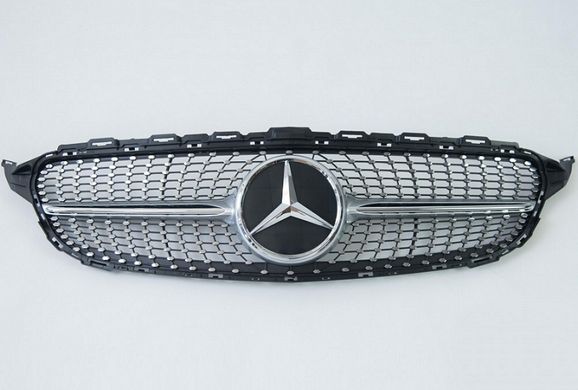 Решітка радіатора на Mercedes W205 C450 в стилі Diamond (14-18 р.в.) тюнінг фото