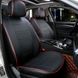 Чехлы на сиденье из искусственной кожи для Opel Zafira B 5 мест черные с красной окантовкой  тюнинг фото