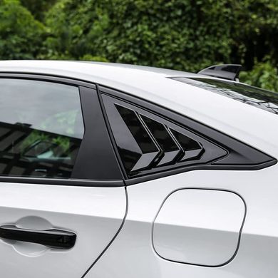 Накладки (зябра) на вікна задніх дверей Honda Civic 11 (2022-...) тюнінг фото