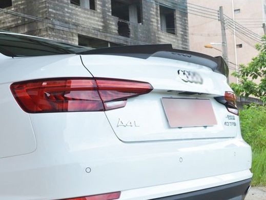 Спойлер на Audi A4 B9 стиль М4 чорний глянсовий (ABS-пластик) тюнінг фото