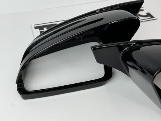 Накладки дзеркал Mercedes W117 W176 W204 W212 W218 W221 W246 X156 X204 чорні стиль М тюнінг фото