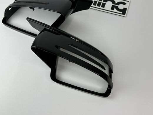 Накладки дзеркал Mercedes W117 W176 W204 W212 W218 W221 W246 X156 X204 чорні стиль М тюнінг фото