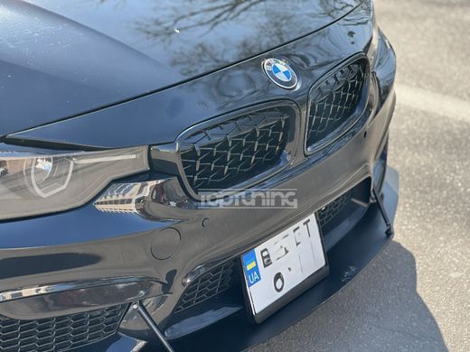 Решетка радиатора, ноздри на БМВ F30 стиль Diamond черная тюнинг фото