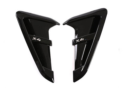 Накладки на крылья-жабры BMW X4 G02 черные тюнинг фото