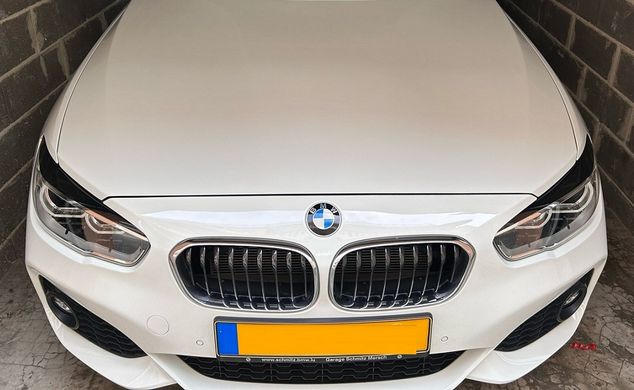 Реснички на BMW 1 F20/F21 черный глянец ABS-пластик (15-19 г.в.) тюнинг фото