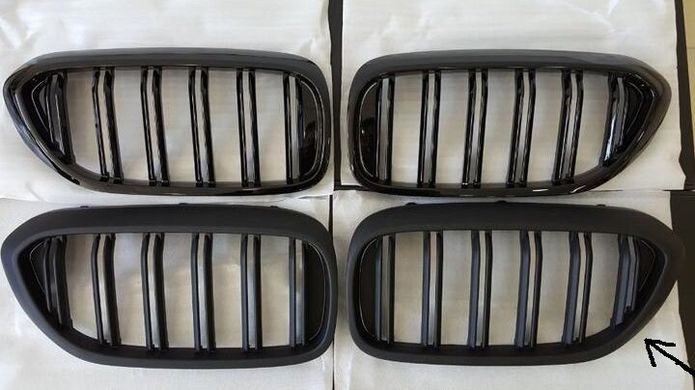 Решітка радіатора (ніздрі) BMW G30 / G31 стиль M чорна матовая (17-20 р.в.) тюнінг фото