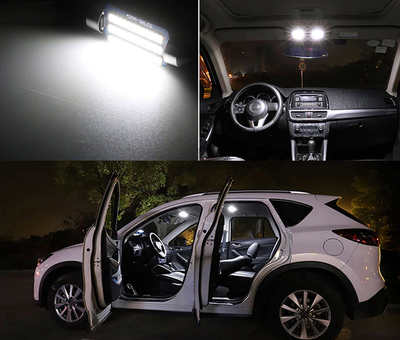 Светодиодные лампы салона автомобиля Audi Q5 8R (08-17 г.в.) тюнинг фото