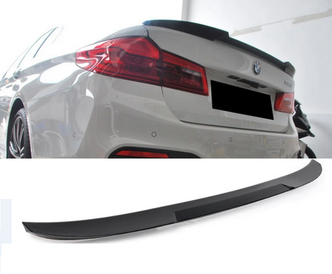 Спойлер BMW G30 стиль М4 чорний глянсовий (ABS-пластик) тюнінг фото