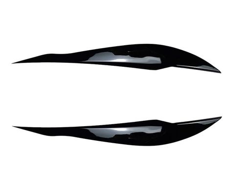 Накладки на фари (віЇ) BMW F30 чорний глянець АБС тюнінг фото