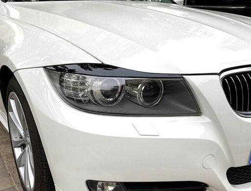 Реснички на BMW 3 E90/E91 черный глянец ABS-пластик тюнинг фото