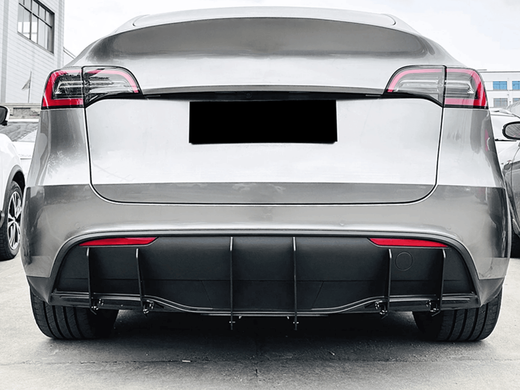 Накладка заднего бампера Tesla Model Y черный глянец (2018-2025) тюнинг фото