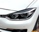 Накладки на фары (реснички) BMW F30 черный глянец АБС тюнинг фото