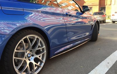 Накладки (диффузоры) порогов автомобиля BMW 3 серии F30 тюнинг фото