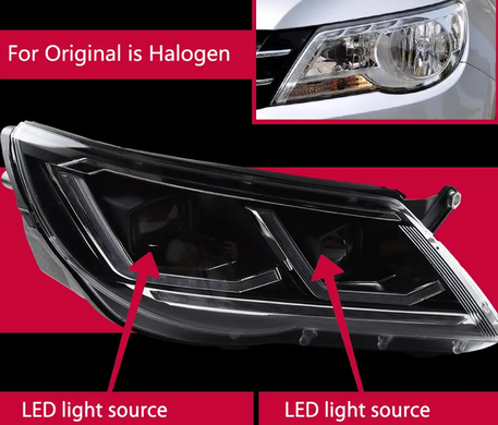 Передня оптика, фари VW Tiguan Full LED (12-16 р.в.) тюнінг фото