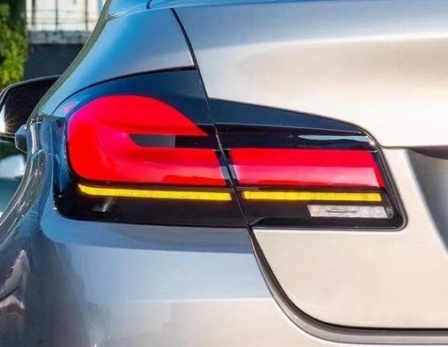 Оптика задняя, фонари на BMW F10 Full Led дымчатые в стиле обновленной BMW G30 тюнинг фото