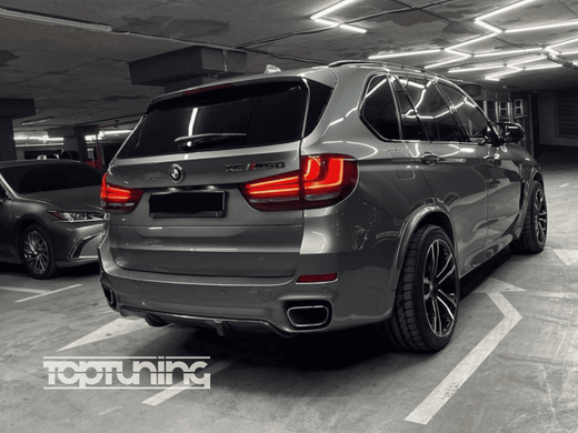 Накладка заднего бампера BMW X5 F15 М-пакет (окрашеный ABS-пластик) тюнинг фото