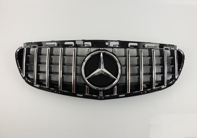 Решетка радиатора Mercedes W212 стиль GT, черный + хром (13-16 г.в.) тюнинг фото