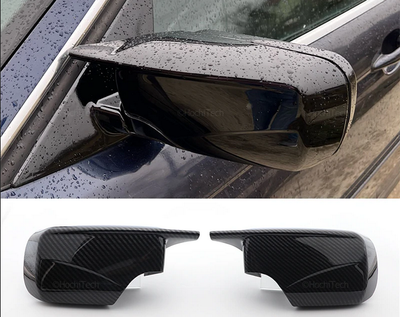 Накладки на зеркала BMW E46 черный глянец тюнинг фото