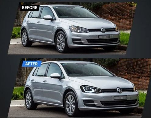 Оптика передня, фари на Volkswagen Golf 7 Full Led тюнінг фото