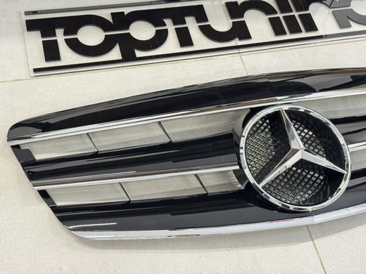 Решетка радиатора на MERCEDES W221 в стиле CL (05-09 г.в.) тюнинг фото