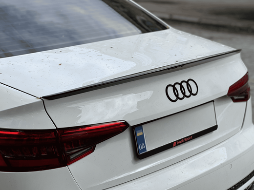 Спойлер на Audi A4 B9 стиль S4 чорний глянсовий ABS-пластик тюнінг фото