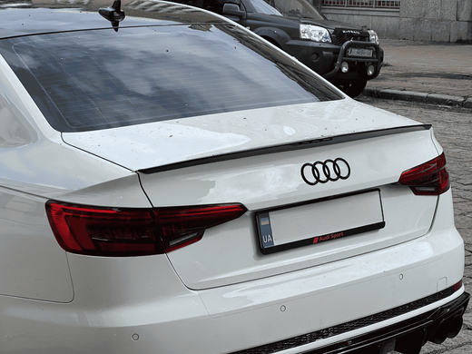 Спойлер на Audi A4 B9 стиль S4 чорний глянсовий ABS-пластик тюнінг фото