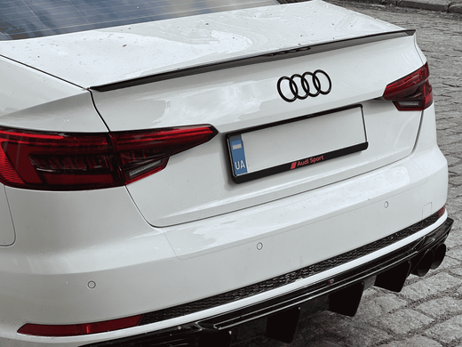 Спойлер на Audi A4 B9 стиль S4 чорний глянсовий ABS-пластик тюнінг фото