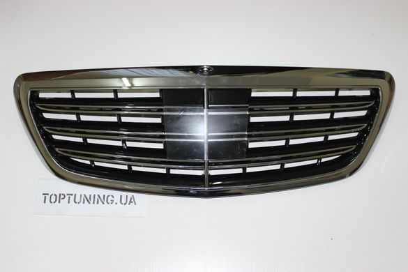 Решетка радиатора без звезды Mercedes W222 в стиле S65 тюнинг фото