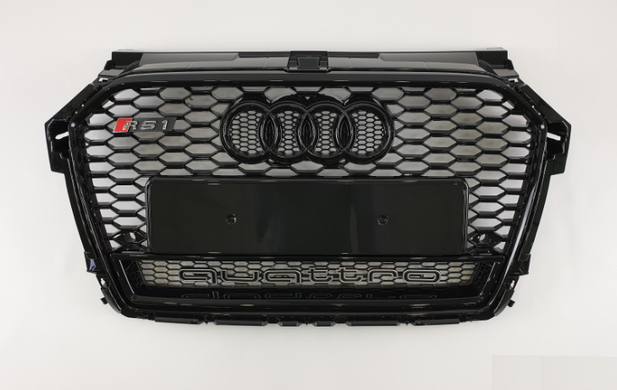 Решітка радіатора Audi A1 стиль RS1 з логотипом "Кватро" (14-18 р.в.) тюнінг фото
