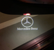 Підсвічування дверей з логотипом Mercedes Benz тюнінг фото