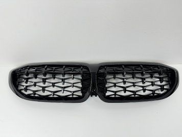 Решітка радіатора BMW G20 Diamond Full Black (18-22 р.в.) тюнінг фото