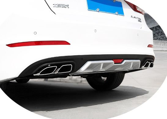 Накладка заднього бампера Hyundai Elantra AD (2016-...) тюнінг фото