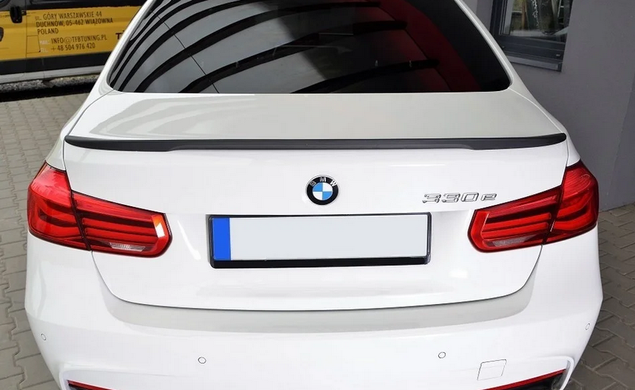 Спойлер на BMW F30 стиль M-Performance черный глянцевый (ABS-пластик) тюнинг фото