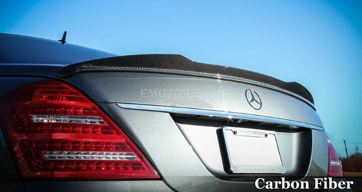 Спойлер на Mercedes W221 стиль CS, карбон тюнінг фото