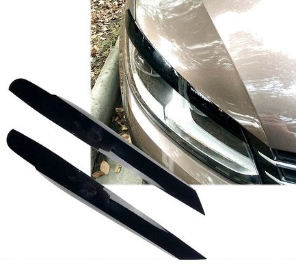 Накладки на фари, вії VW Touran II чорний глянець АБС (10-15 р.в.) тюнінг фото