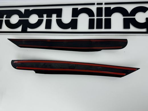 Накладки на фари, вії VW Touran II чорний глянець АБС (10-15 р.в.) тюнінг фото