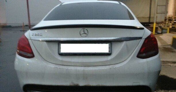 Спойлер лип на багажник Mercedes-Benz C-class W205 тюнинг фото